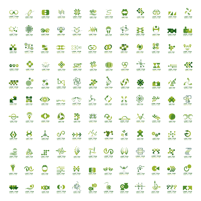 132, paragraph green logo design vector material
