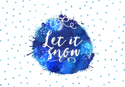 Painted blue snowflake background vector material water
