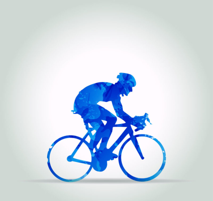 Man riding silhouette vector material