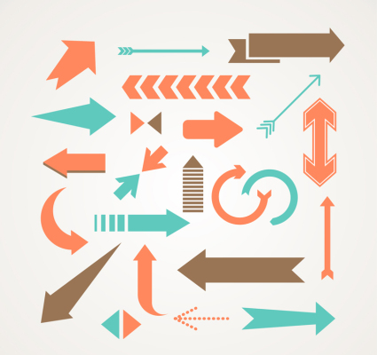 22 patent creative arrow design vector material