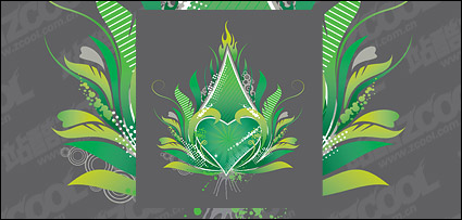Green heart-shaped