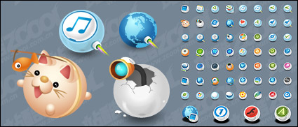 Classic circular icon in the system