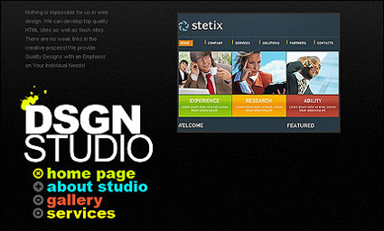 Designer personal homepage flash site-wide template material
