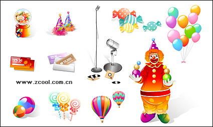 Festivals icon vector material