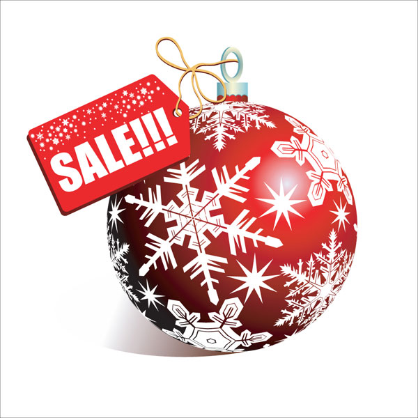 Tag, snowflakes, discount, price reduction vector