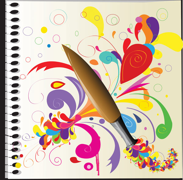 Pen, the trend of design, color lines