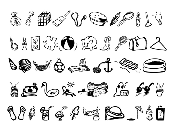 Black and white vector for daily use