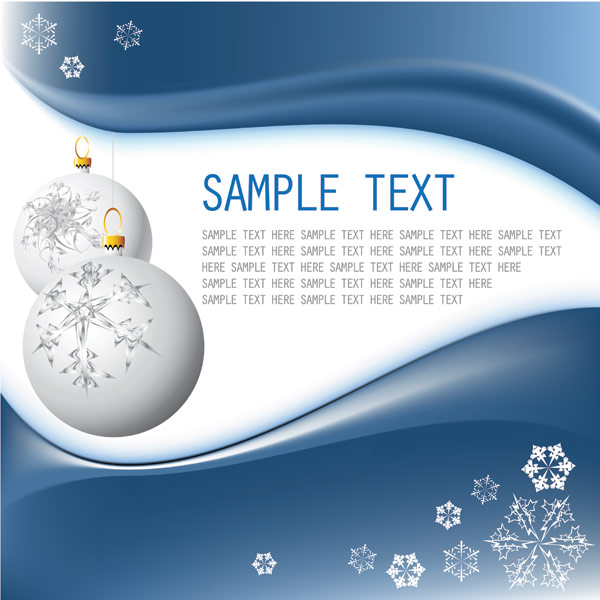 Christmas balls hanging snowflake vector