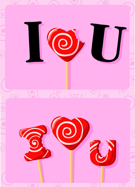 I&nbsp;love&nbsp;you&nbsp;Candy Vector