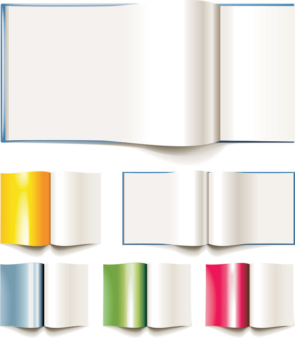 Vector material blank book album