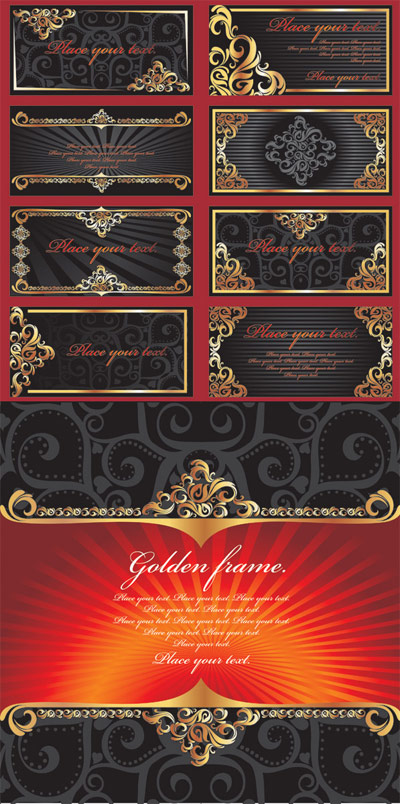 Aureate luxuriant lace vector of material
