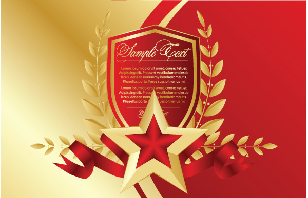 Red five-pointed star Bookmarks 03