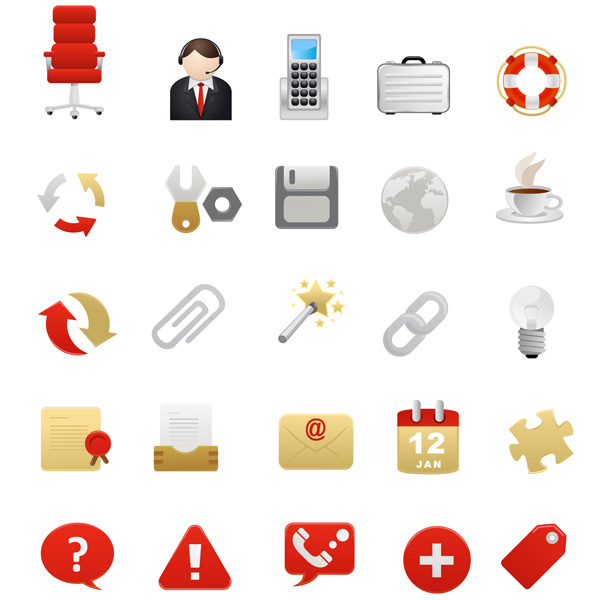 {red theme icon 2} vector material