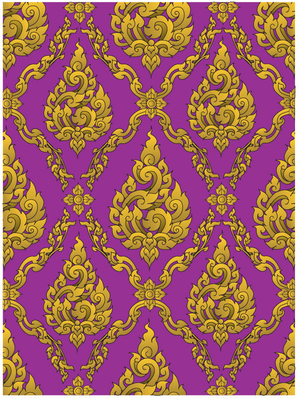 European classical ornate pattern vector material
