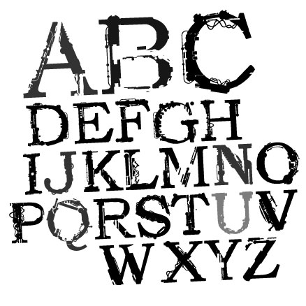 Incomplete letters Vector Theme