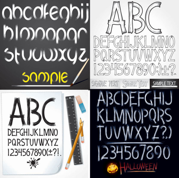 Hand-painted style of letters