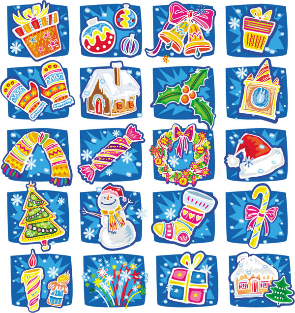 Hand-drawn cartoon Christmas Vector