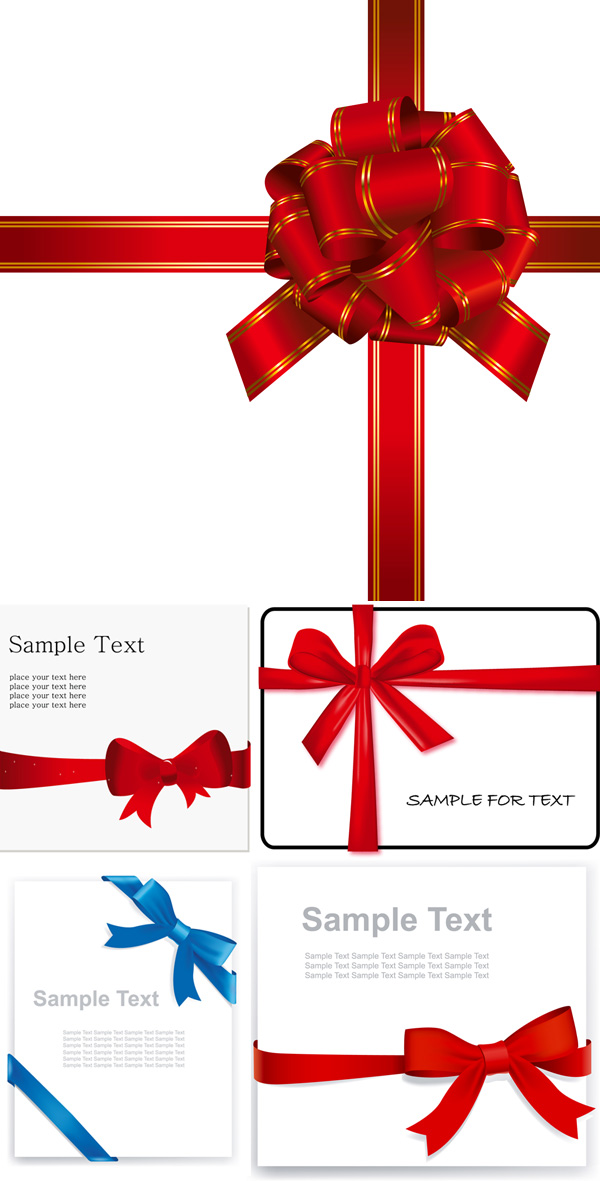 Vector ribbon bow