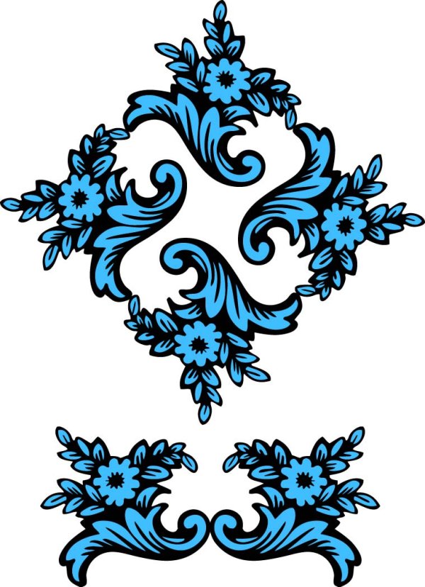 Figure classical pattern vector material