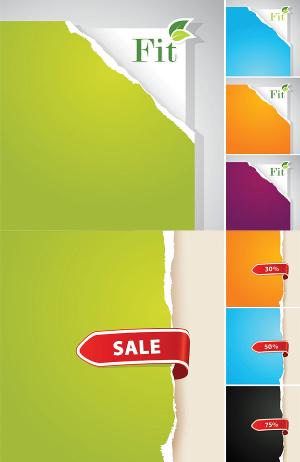 Ripped paper background Vector
