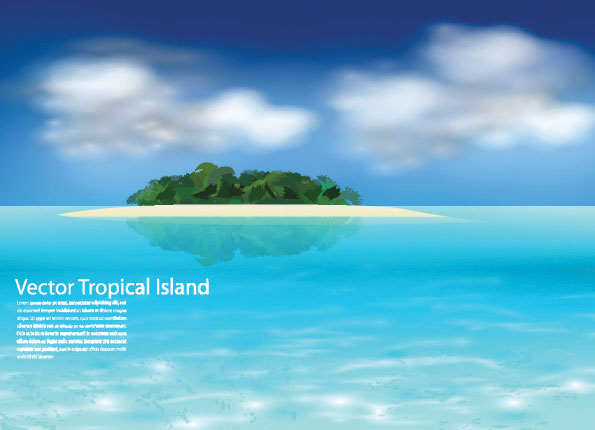 Sea island vector material