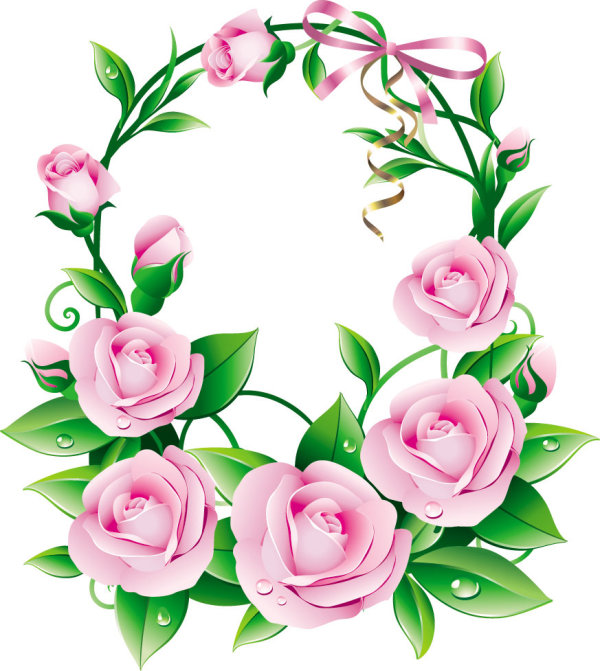 Beautiful flowers 05-- vector material