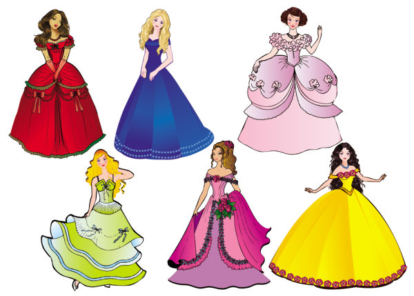 Beautiful princess 02 - vector