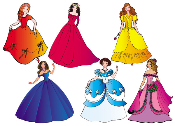 Beautiful princess 03 - vector