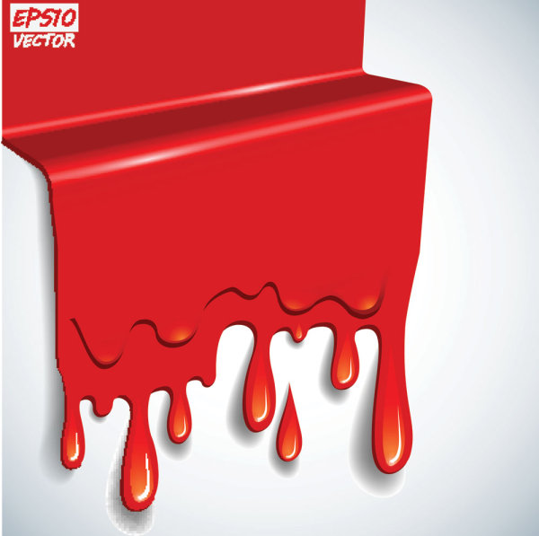 Cartoon red blood 05 - vector