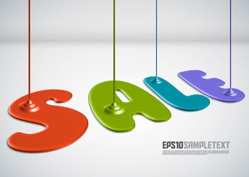 Paint art design style vector material -2