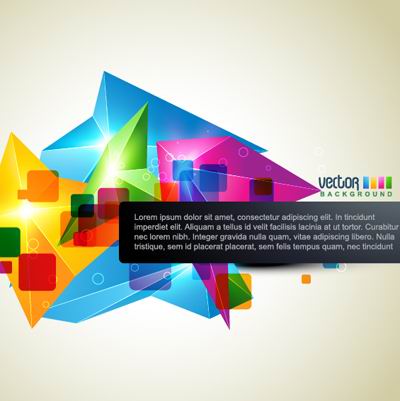 Brilliant dynamic design background template vector material -3