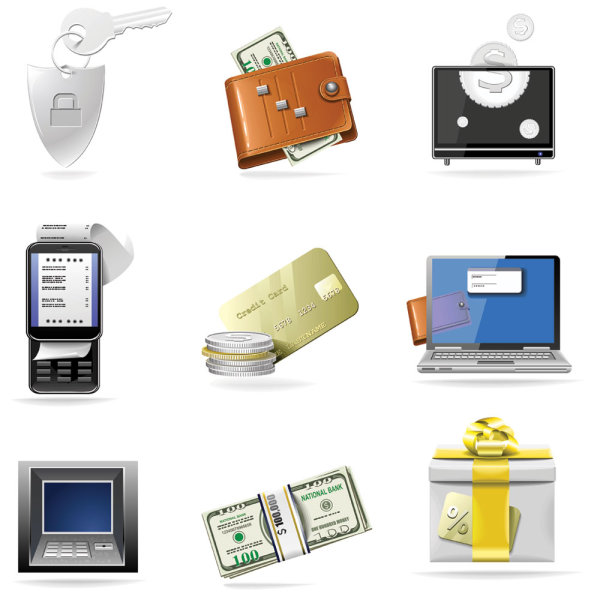 Commercial financial icon - vector material