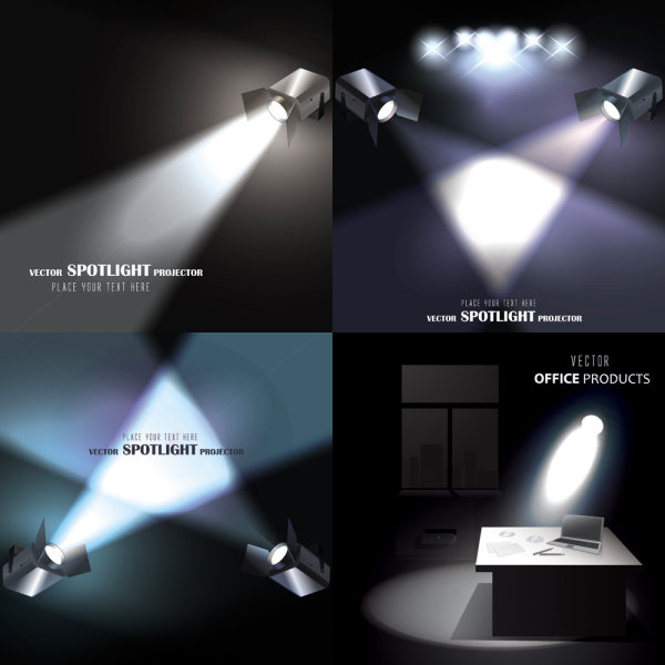 Light projector - vector material