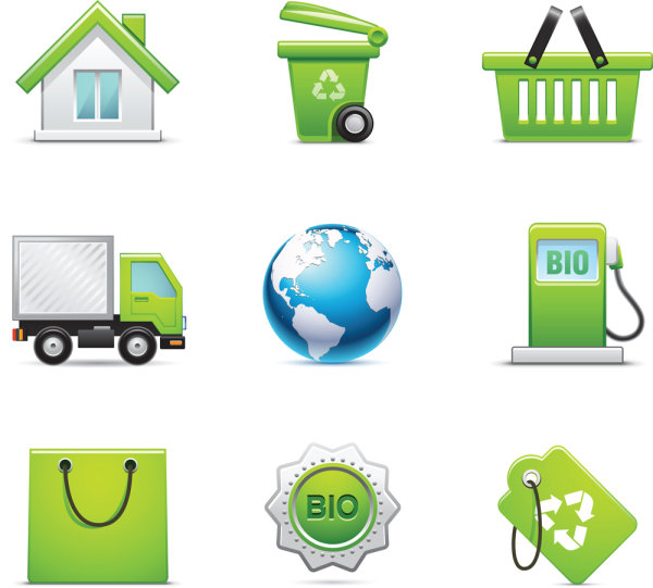 Green icon 01 - vector