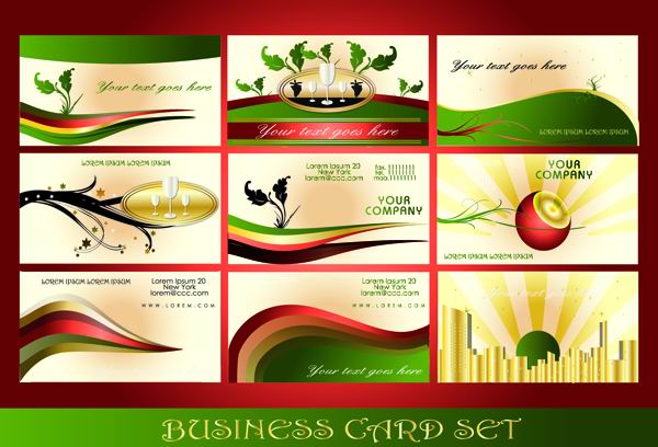 European fine pattern card design template vector material