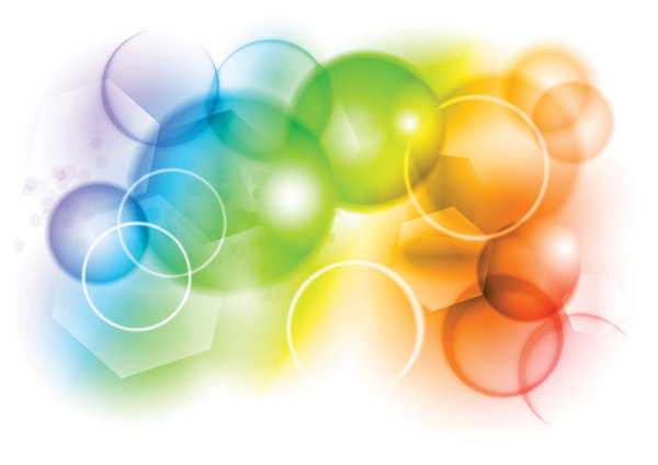 Colorful bubbles background - vector material