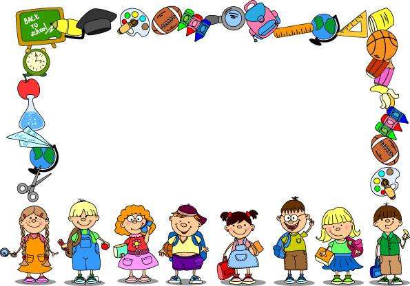 Cartoon school supplies 03-- vector material