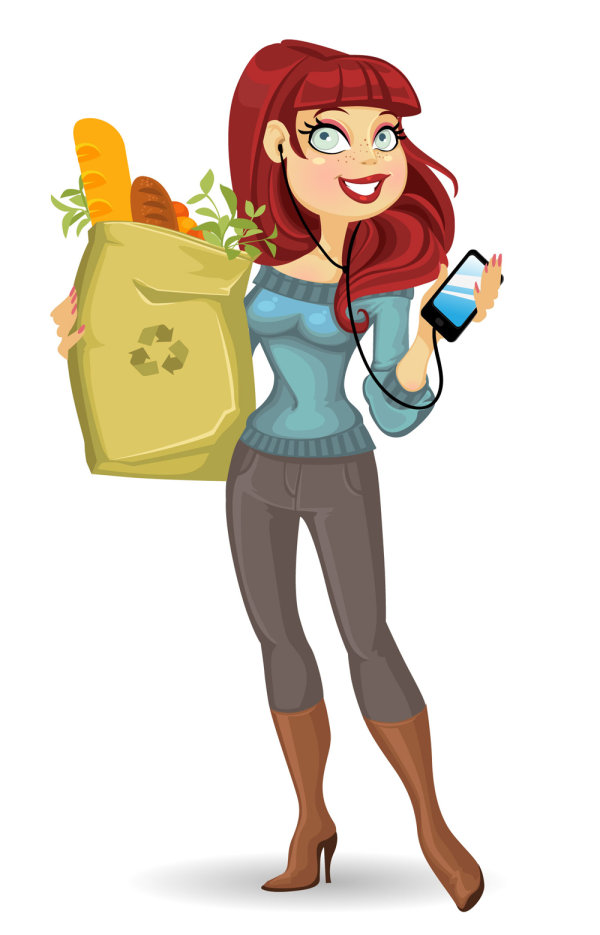 Girl illustrator 03-- vector material