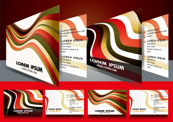 Beautiful card material 03 - vector