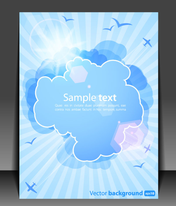 Weather effects card 02 - vector