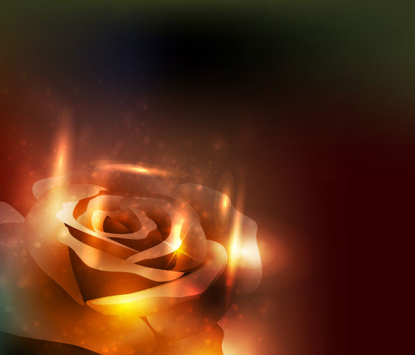 Symphony of flowers vector material -4 