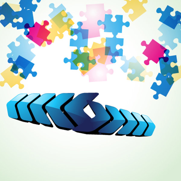 Fashion puzzle 05 - vector material