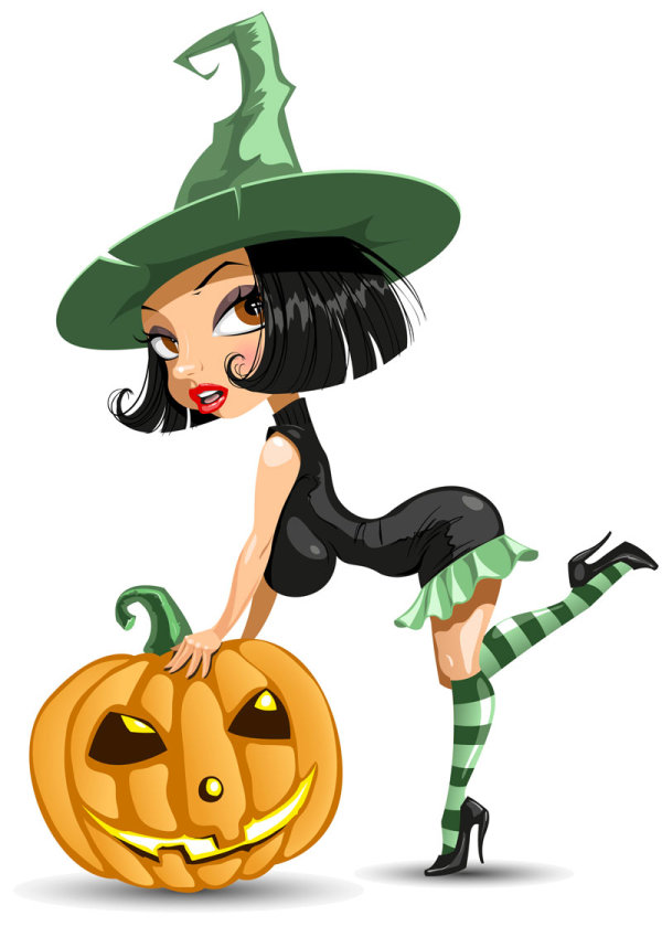 Cartoon beauty image 02 - vector material
