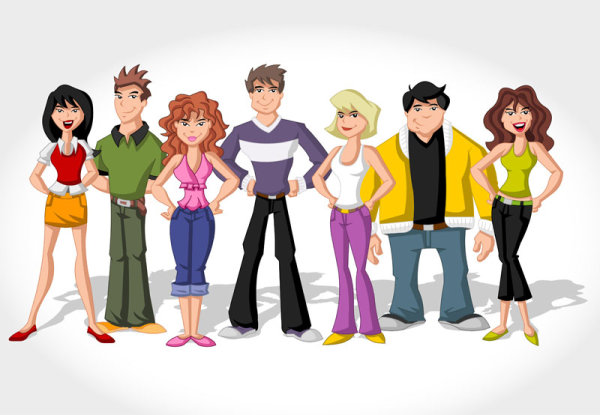 Cartoon characters - Vector