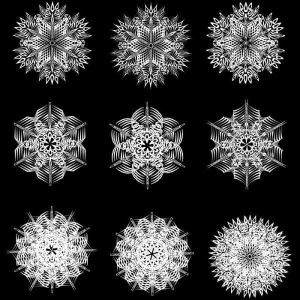 Black-and-white pattern 02 - vector material