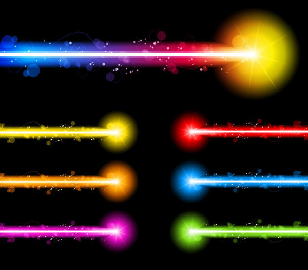 Gorgeous neon special effects 01 - vector material