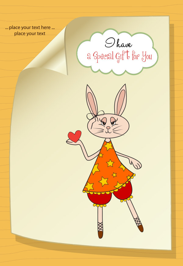 Cute cartoon illustration 04 - vector material
