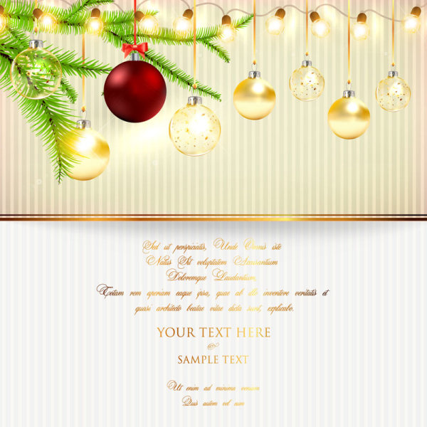 Bright Christmas lights, background 02 - Vector material