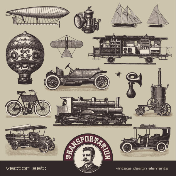 European and American vintage transport-01