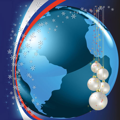 Christmas background 01 - vector material